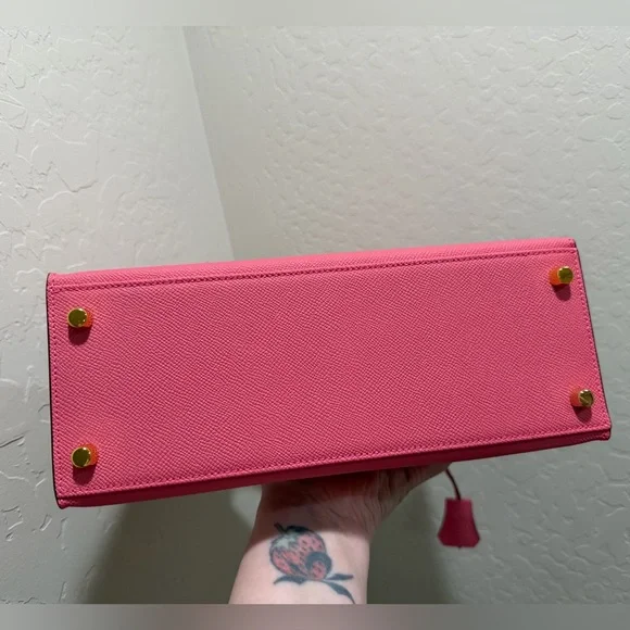 Laluva Kally Leather Bag Pink 28cm - Picture 5 of 6